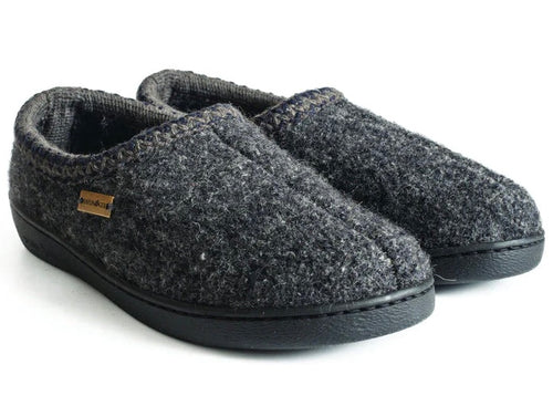 Slip-on Rubber-soled High-back ATB Wool Slipper