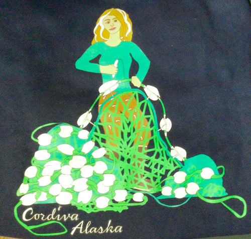 Cordiva Alaska net mender logo navy sweatshirt