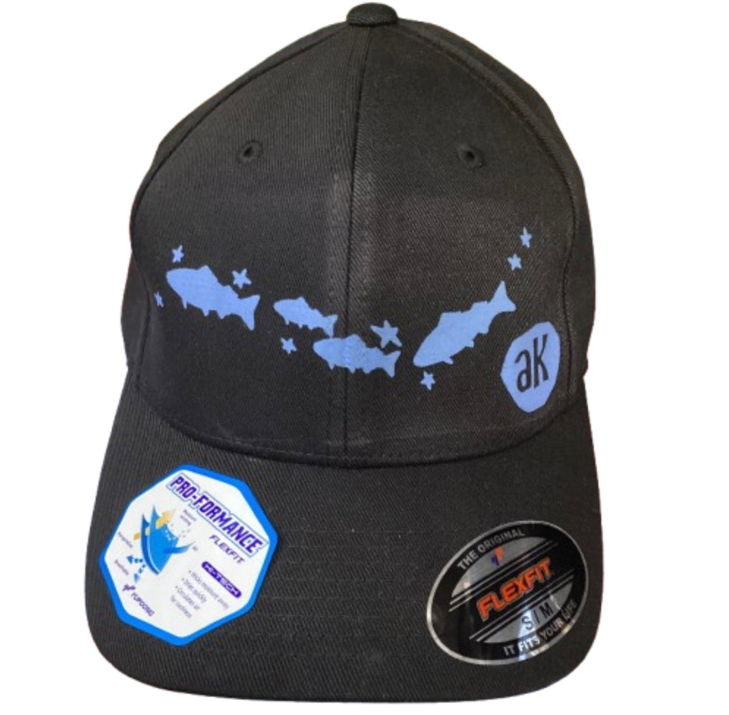Alaska Salmon and Stars Flexfit Hat