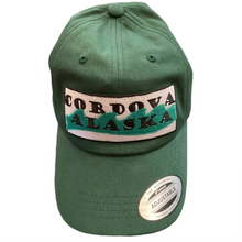 Cordova-Alaska-water-wave-twill-hat-cap-dark-green