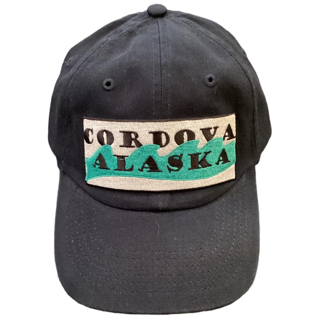 Cordova-Alaska-water-wave-twill-hat-cap-navy
