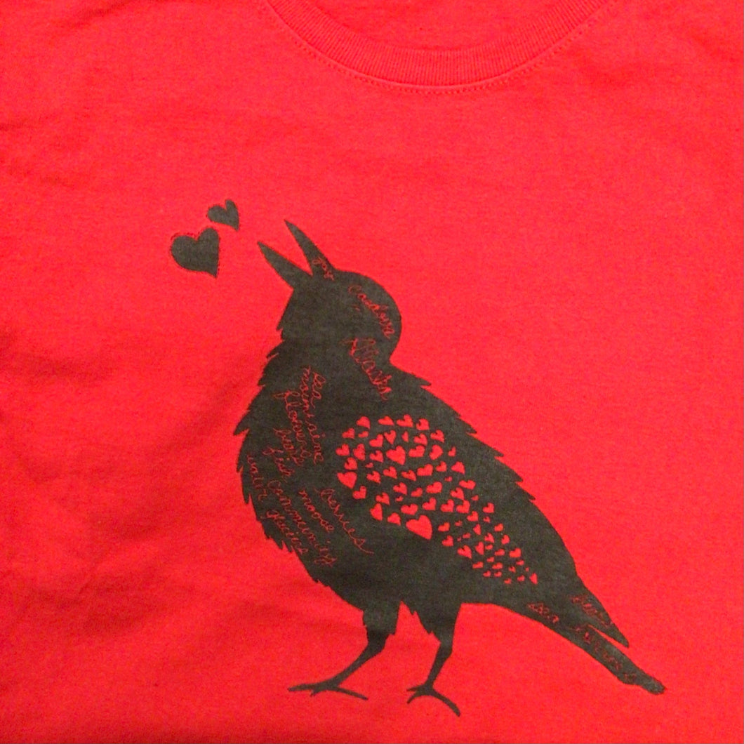 Crowdova-crow-Cordova-Alaska-T-shirt-red-womens