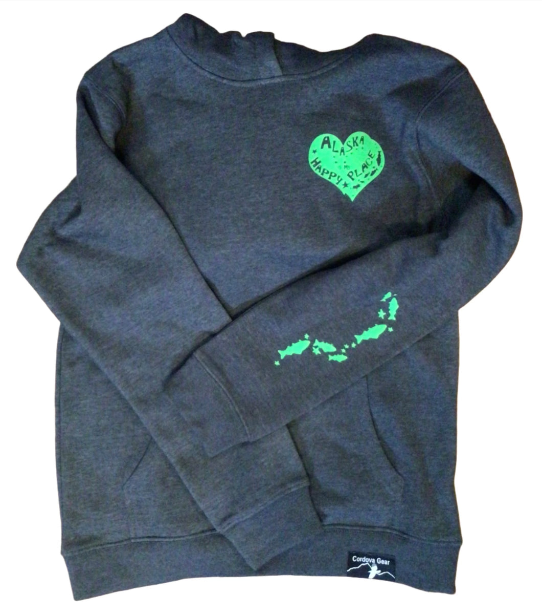 Kids Alaska Happy Place Hoody