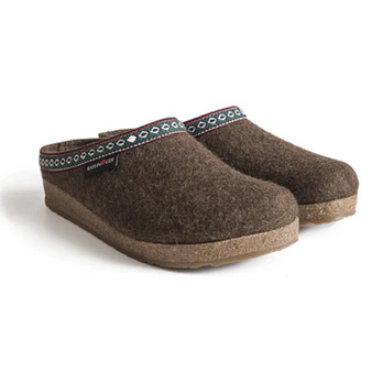 Haflinger Wool Women's GZ Slip-on Shoe brown
