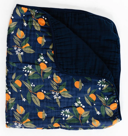 Orange Blossom Cotton Muslin Quilt