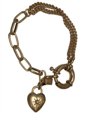 Puffed heart bracelet