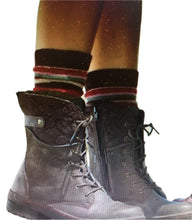 Womens cute rugged Jambu boot with felted wool top hemlock encore vegan leather zip-up