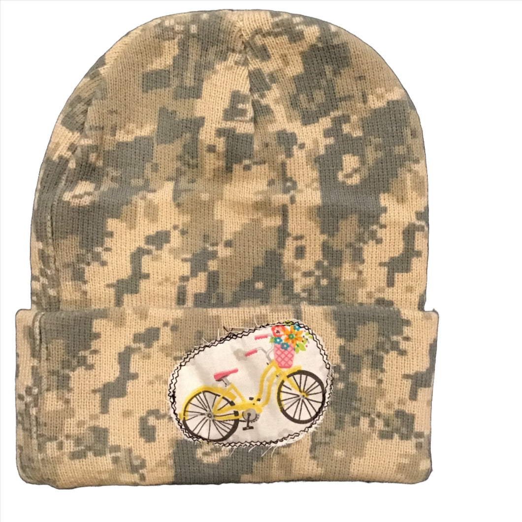 Hand-designed Bicycle Patch Beanie