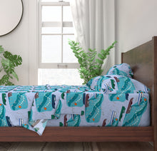 Fishing boats, corks and net, fishing, prince william sound sheet set