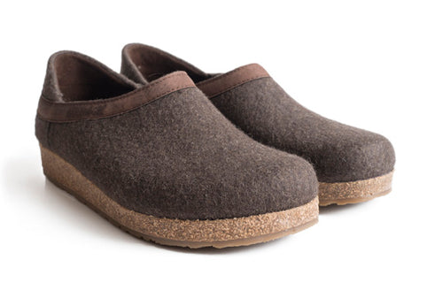 Haflinger slip on felted wool shoe for men