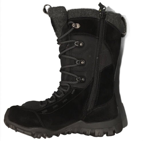 Icebug black insulated womens tall winter boot diana
