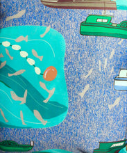 Sheet set fish, bow picker boats, prince william sound, corks buoys