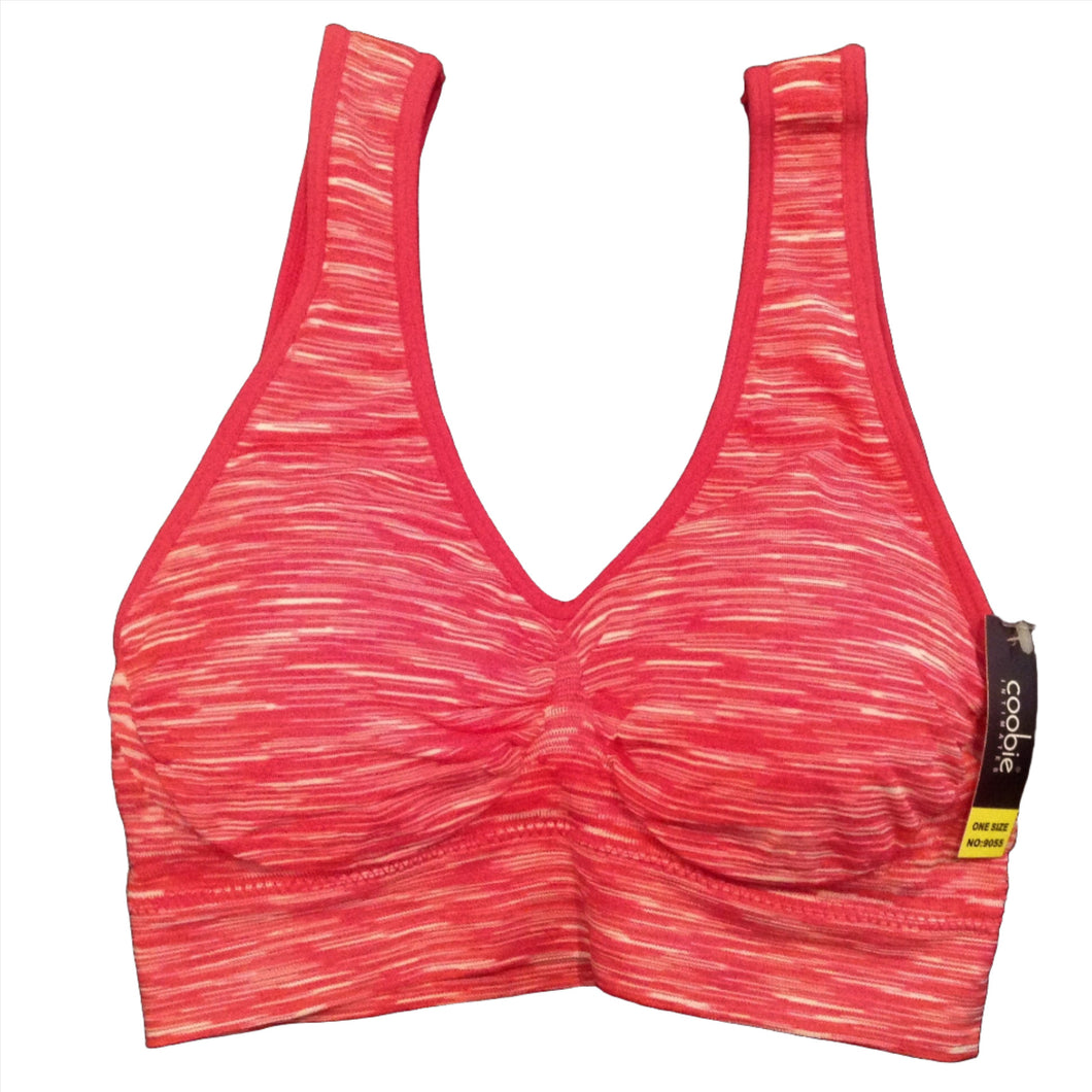 pink seamless wireless comfort bra