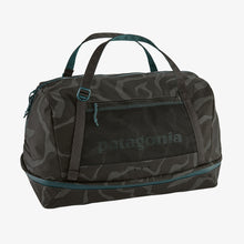Duffle bag, patagonia bag, blsvk, zipper bottom for separating items, carry on back, cordova gear alaska