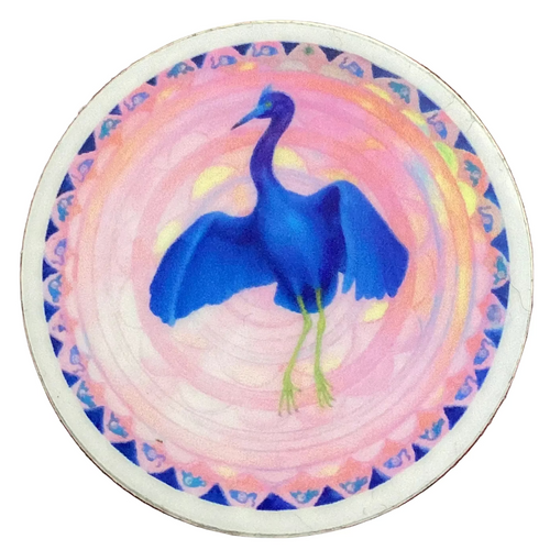 Blue-dancing-crane-sticker