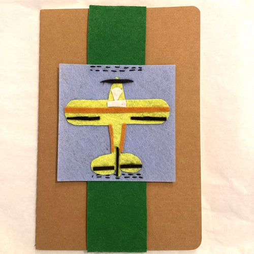 Bush-airplane-felt-book-mark-yellow