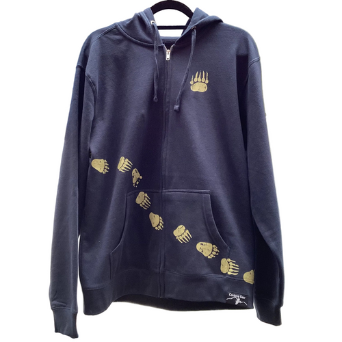 Cordova-Alaska-brown-bear-zip-hoody-sweatshirt-navy