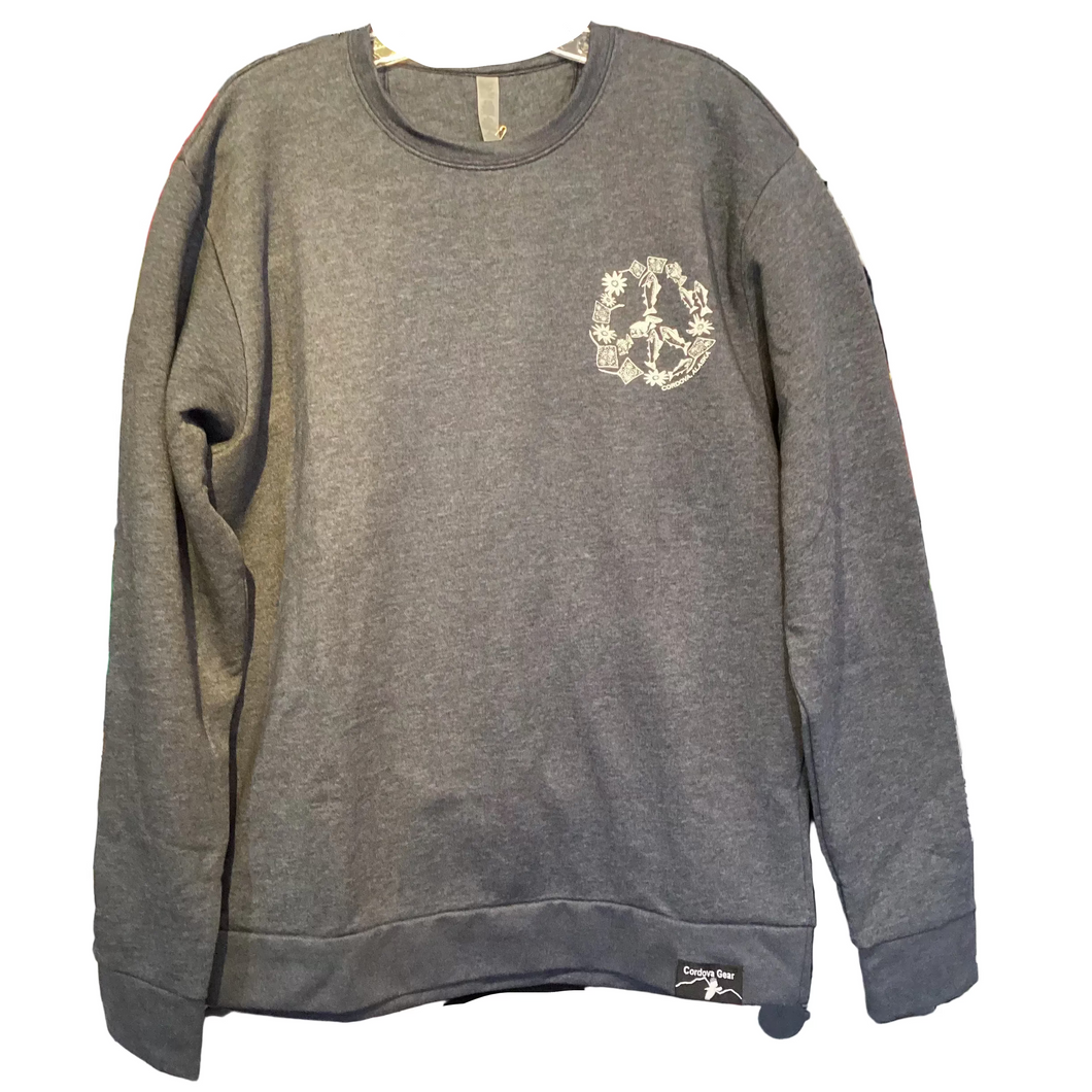 Cordova-Alaska-peace-fish-crew-sweatshirt-gray
