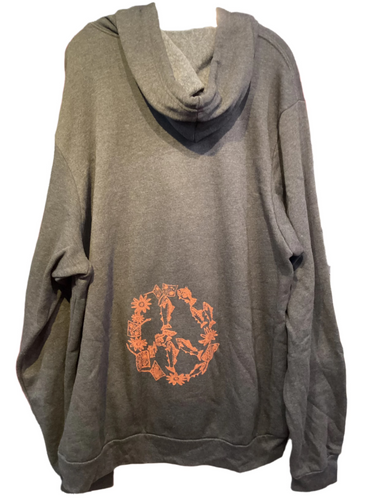 Cordova-Alaska-peace-fish-sign-hoody-hooded-sweatshirt-gray