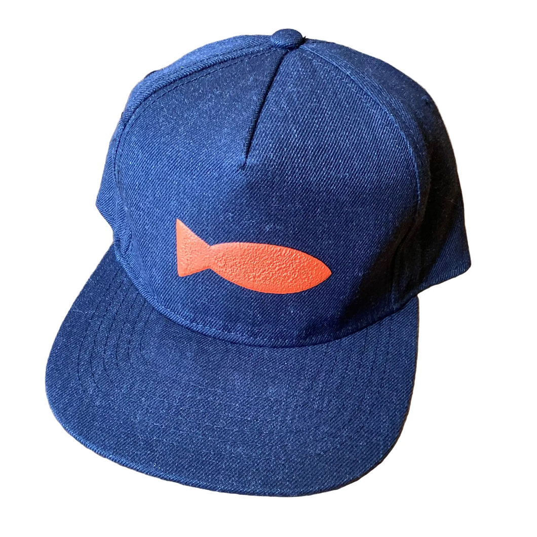 Cordova-Alaska-salmon-fish-ball-cap-gray