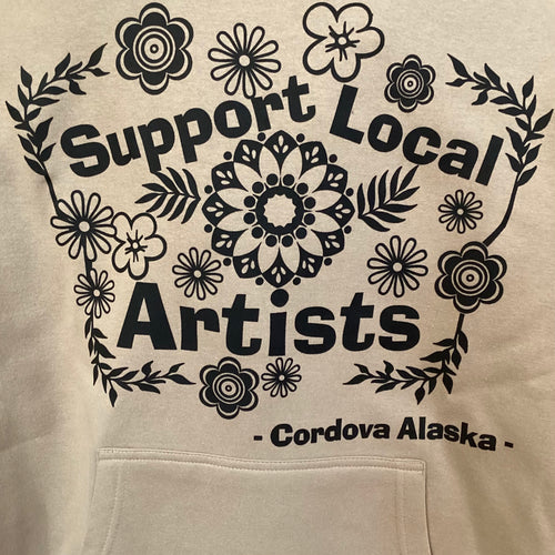Cordova-Alaska-support-local-artists-hooded-sweatshirt-tan