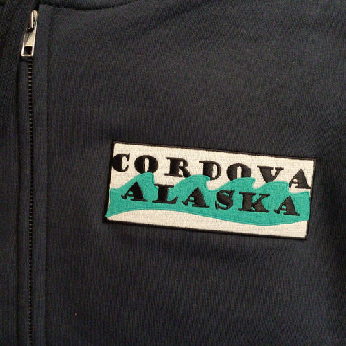 Cordova Water Wave Hooded Zip Sweatshirt