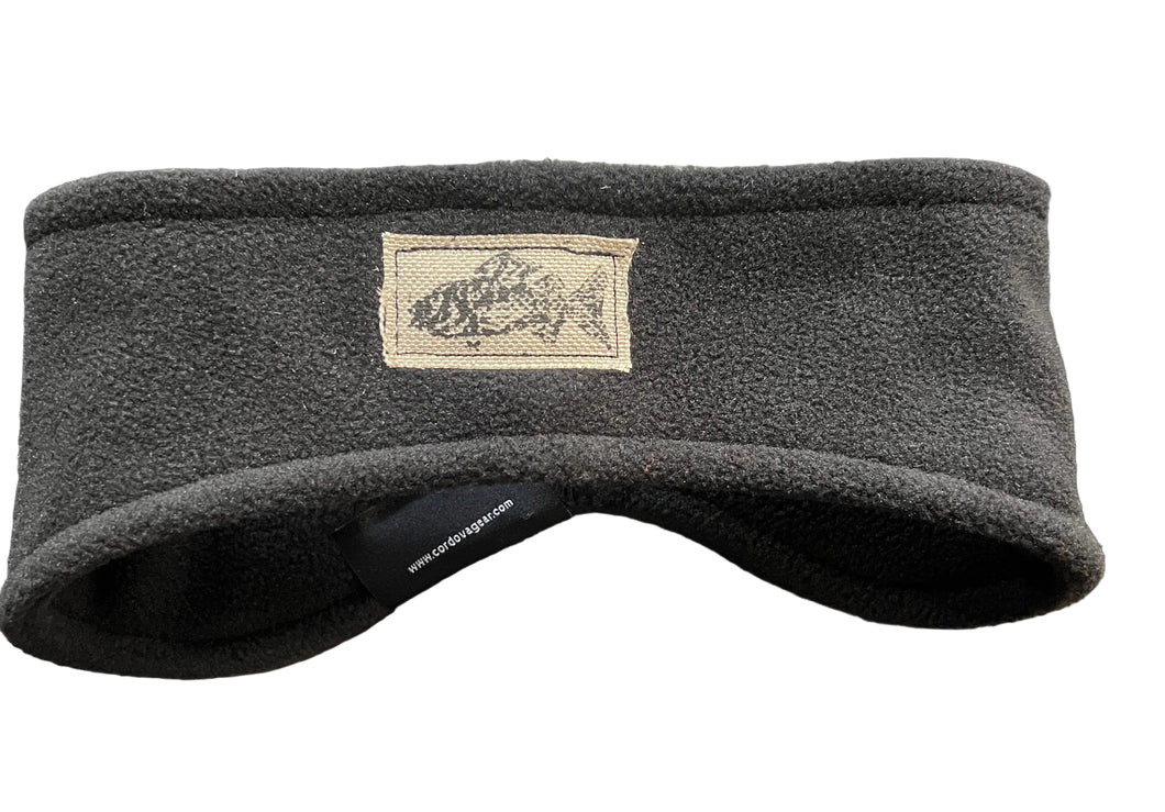 cordova alaska black cod headband fleece black