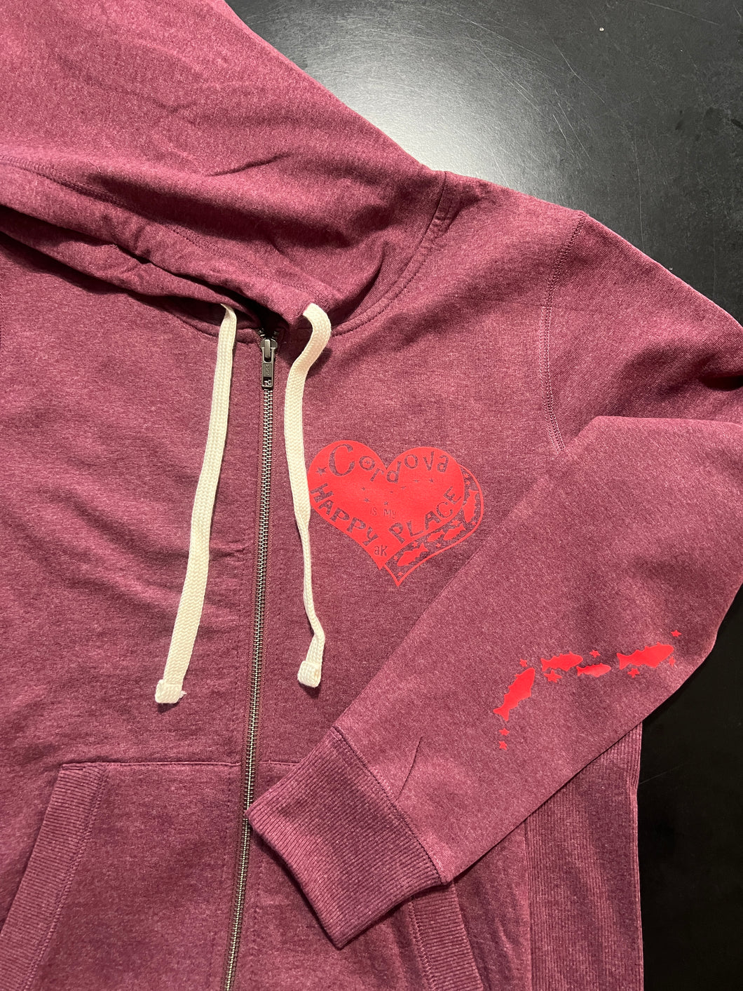 Cordova is my happy place full zip women’s hoody