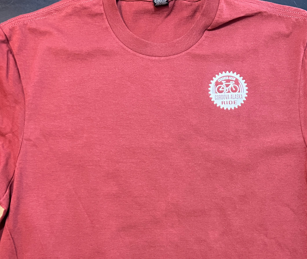 Chainring Ride Logo & retro bike t-shirt