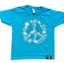 cordova alaska peace fish kids t shirt blue