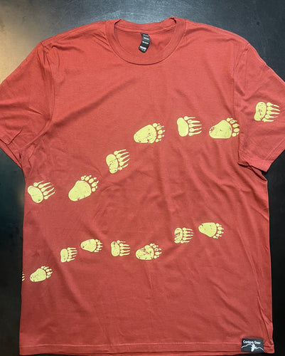Brown Bear Tracks t - shirt unisex