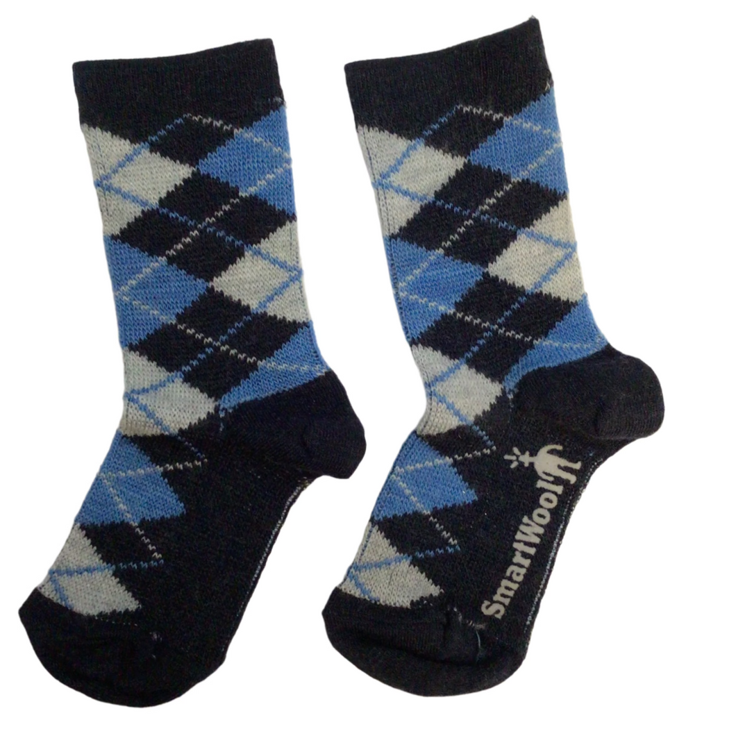 Kids-argyle-Smartwool-crew-sock-wool