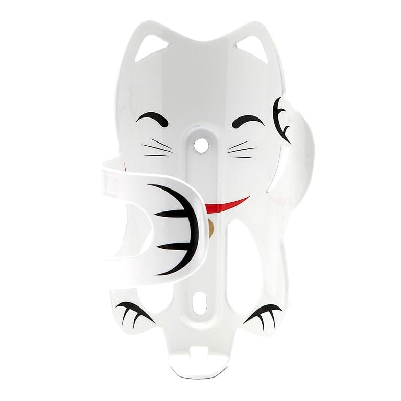 Lucky-cat-water-bottle-bike-cage-white