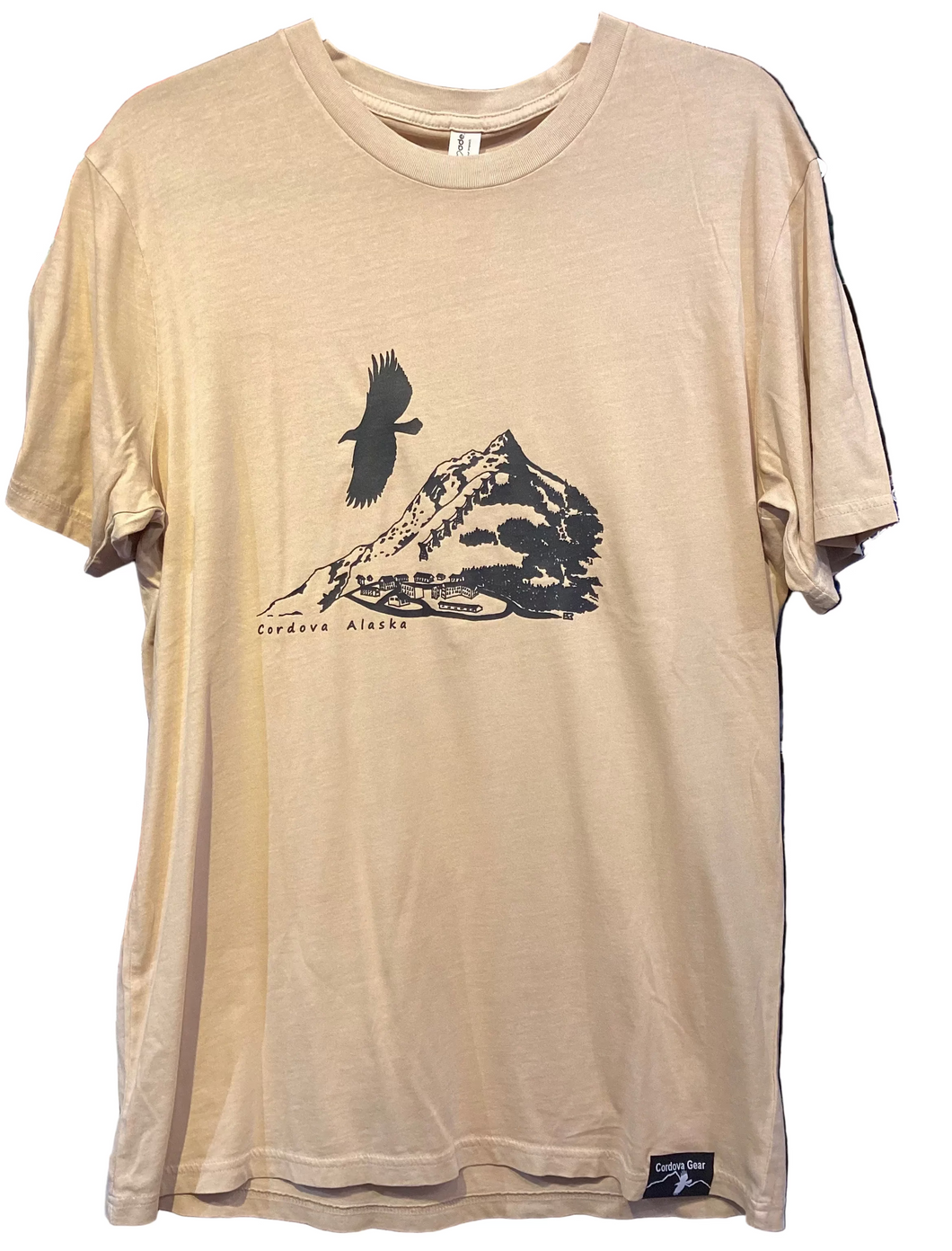 Mt-eyak-Cordova-Alaska-tee-shirt-beige