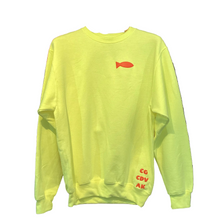 Neon-yellow-Cordova-Alaska-puff-fish-crew-sweatshirt