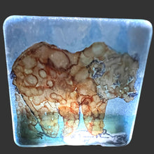 Night Light with hand painted Brown Bear with a Fish in a stream