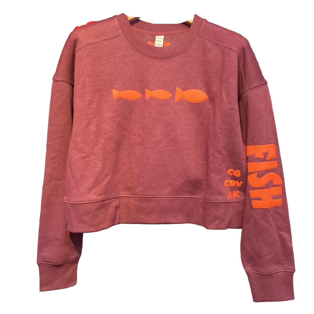 Puff-fish-Cordova-Alaska-crop-crew-sweatshirt