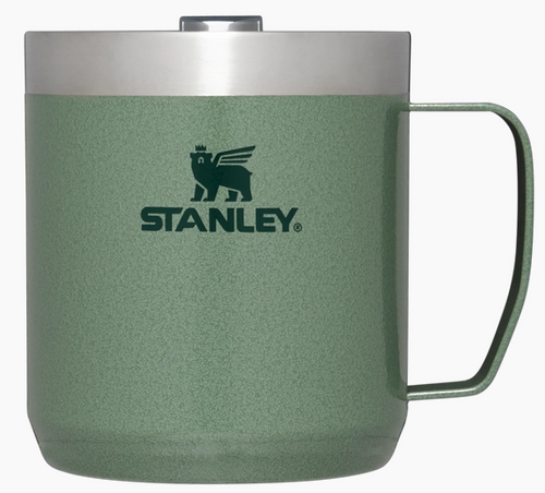 insulated stainless steel camp mug green