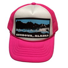 Sheridan-glacier-Cordova-Alaska-toddler-ball-cap-hat-pink