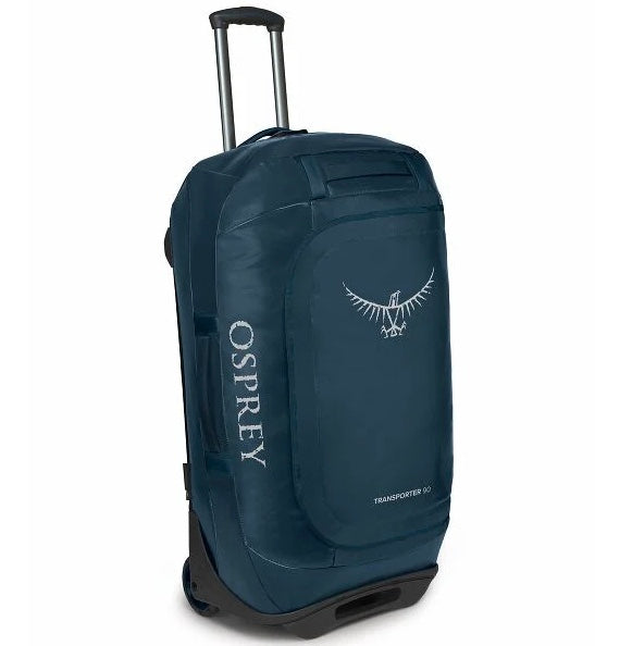 transporter wheeled duffle bag blue