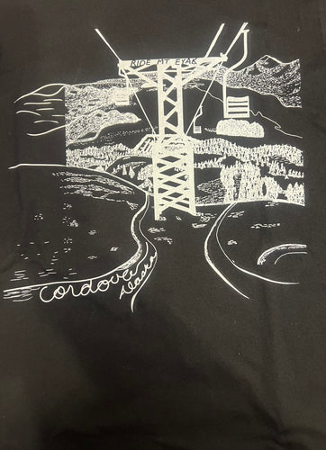 Ride Mt. Eyak Black t-shirt white print