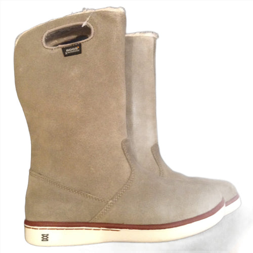 boga_insulated_boot_kids, waterproot, suede boot for kids, mid, tan color with white sole