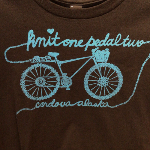 Knit pedal Cordova alaska bike shirt