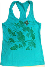 Womens t-shirts, Cordova alaska, hummingbird tank top, handembroidered
