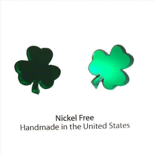 Shamrock earring green