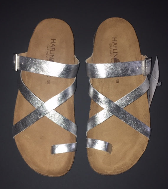 Women’s Haflinger Silver Sandals