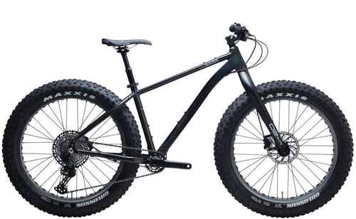 Shimmering black galaxy color, carbon fiber four season fat bicycle,  KHS-fat-bike-1000-red