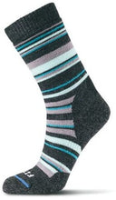 Striped sock grey, teal, mint