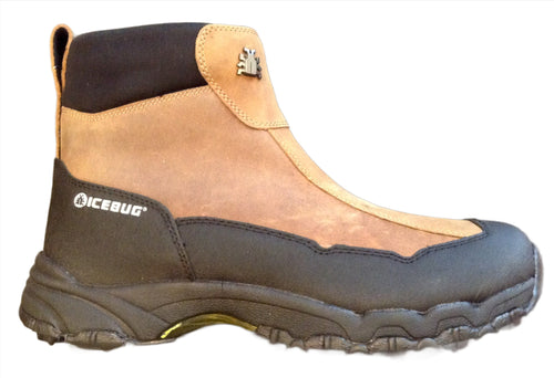 Icebugs slip on boot with zipper and carbide studs for traction