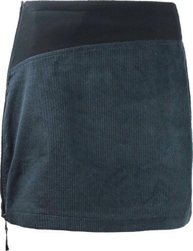 Active cord skirt by skhoop blue with black and side zip